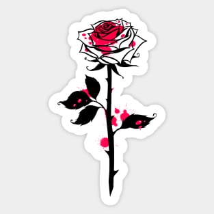 Wild rose blood. bleeding flower Sticker